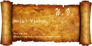 Weigl Vivien névjegykártya